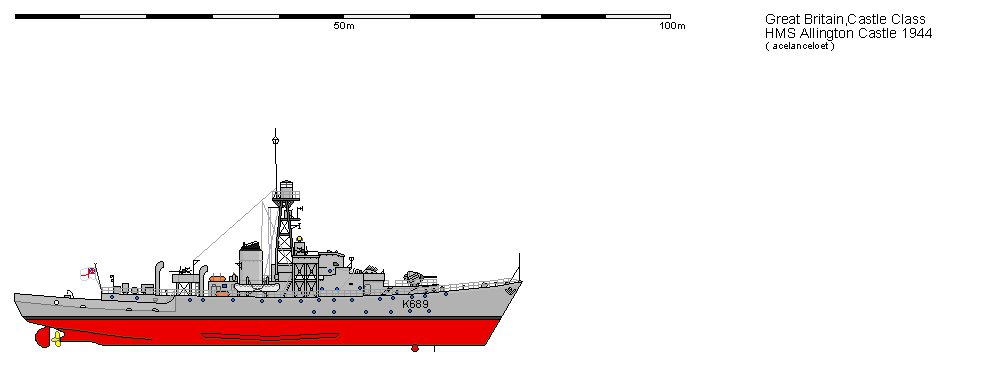 176 Castle class Corvete/Frigate ww2  1/77