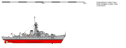 176 Castle class Corvete/Frigate ww2  1/77